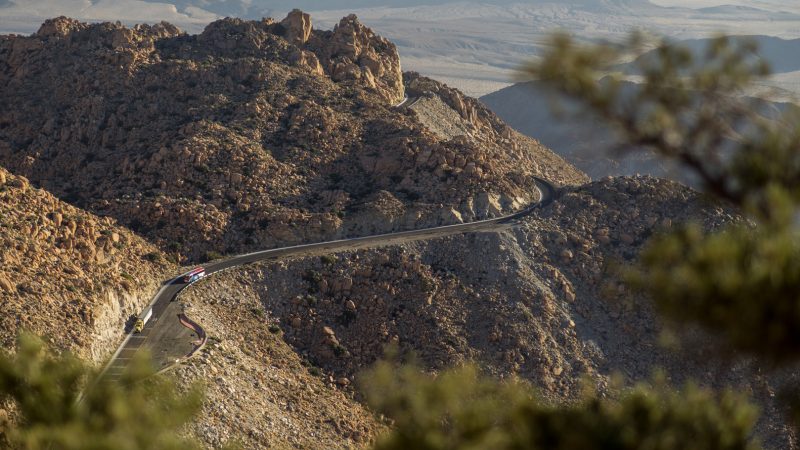 TECATE, MEXICO - OCTUBRE 14:  Panorámica de La Rumorosa donde se realiza rapel, Octubre 14, 2017, Tecate, México. (Foto por Gonzalo González/www.zalofoto.com)
